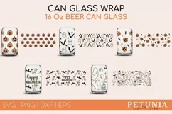 Halloween can glass cut file being used as a beer can glass print