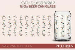 CHRISTMAS CAN GLASS SVG CUT FILE BEING USED AS A CHRISTMAS BEER GLASS PRINT