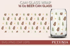 CHRISTMAS CAN GLASS SVG CUT FILE BEING USED AS A CHRISTMAS BEER GLASS PRINT