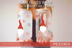 CHRISTMAS CAN GLASS WRAP CUT FILE BEING USED AS A BEER CAN GLASS WRAP FOR CHRISTMAS SEASON