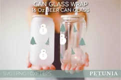 CHRISTMAS CAN GLASS WRAP CUT FILE BEING USED AS A BEER CAN GLASS WRAP FOR CHRISTMAS SEASON