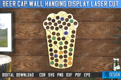 Beer Cap Wall Hanging Display Laser Cut Bundle, Gift for Dad Product Image 12