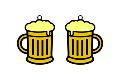 Beer Mug Earrings Laser Cut SVG Template, Keychain, Ornament Product Image 2