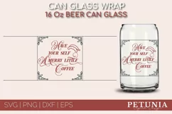 CHRISTMAS CAN GLASS SVG CUT FILE BEING USED AS A CHRISTMAS BEER GLASS PRINT