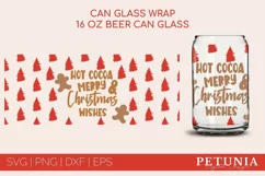 CHRISTMAS CAN GLASS WRAP CUT FILE BEING USED AS A CHRISTMAS BEER CAN GLASS WRAP PRINT