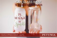 Christmas can glass cut file being used as a Christmas beer can glass wrap print