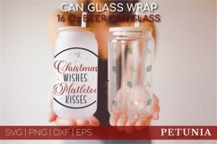 Christmas can glass cut file being used as a Christmas beer can glass wrap print