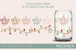CHRISTMAS CAN GLASS WRAP CUT FILE BEING USED AS A CHRISTMAS BEER CAN GLASS WRAP PRINT