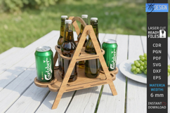 Outdoor Beer Picnic Table Laser Cut | Portable Drinks Holder Product Image 1