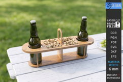 Outdoor Beer Picnic Table Laser Cut | Portable Drinks Holder Product Image 1