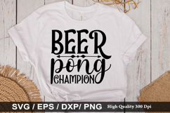 Beer pong champion - Alcohol SVG Design Product Image 1