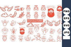 Halo Character Vector Set with Saints and Angels Product Image 1