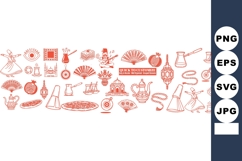 Linear Monoline Cultural Vector Pack with Dervishes Banner Product Image 1