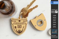 Bottle Opener Keychain Laser Cut | Father's Day Gift Idea Product Image 1