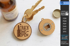 Bottle Opener Keychain Laser Cut | Father's Day Gift Idea Product Image 1