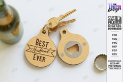Beer Bottle Opener Keychain Laser Cut | Father's Day Gift Product Image 1