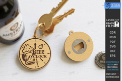 Bottle Opener Keychain Laser Cut Bundle | Father's Day Gift Product Image 3