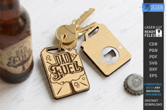 Bottle Opener Keychain Laser Cut Bundle | Father's Day Gift Product Image 6