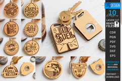 Bottle Opener Keychain Laser Cut Bundle | Father's Day Gift Product Image 1