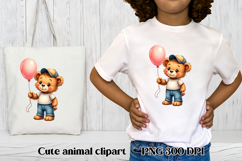 Cute beer clipart PNG | Cute animal in clothes clipart Product Image 1