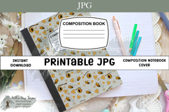 Bee Composition Notebook Cover Printable Hand Drawn Bees Product Image 1