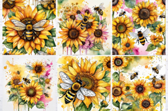 bee sublimation png bundle printable sunflower designs Product Image 1