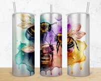 Bee Tumbler Wrap | 20oz Skinny Tumbler | Bee Lover Gift Product Image 3