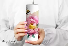 Bees Tumbler Wrap Skinny Tumbler Sublimation Design PNG 
