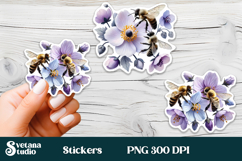 Bee flower clipart PNG design | Summer bee sublimation Product Image 1