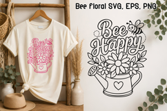 Bee Botanical Quotes SVG | Flower Bee SVG Design Product Image 1