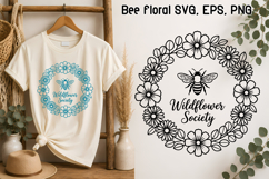 Wildflower Bee SVG Design | Quotes Bee SVG Product Image 1