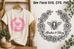 Vintage Floral Bee SVG | Quotes Bee SVG Product Image 1