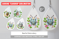 Earring Beetle Embroidery Product Image 1