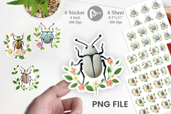 Beetle Embroidery Sticker Product Image 1