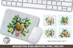 Mouse Pad Beetle Embroidery Product Image 1