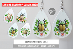 Earring Beetle Embroidery Product Image 1