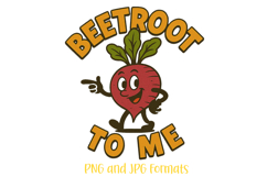 Beetroot to Me Pun Logo Slogan Illustration PNG Cartoon