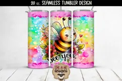 Bee You Cute Flowers 20oz Seamless Tumbler Wrap Product Image 1