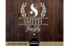 Monogram SVG, Family name SVG, Family svg, Last name svg Product Image 1