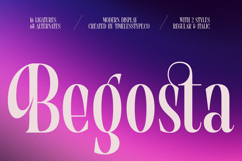 Begosta - Modern Display Font Product Image 1