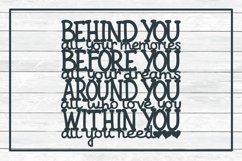 Behind you all your Memories SVG Laser Ready File (1364732) | Laser