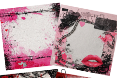 Punk Rock Love Digital Paper Set Product Image 2