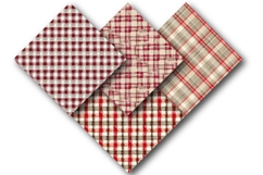 Beige and Red Plaid Patterns Product Image 2