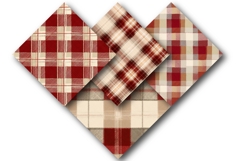 Beige and Red Plaid Patterns Product Image 2