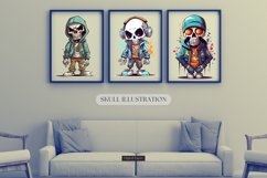 Rainbow Skulls Illustrations | T-Shirt Skulls PNG Designs Product Image 4