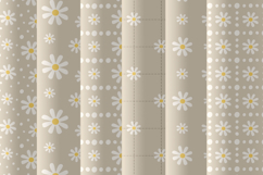 Beige daisy seamless pattern png Daisy digital paper floral Product Image 4