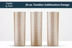 Beige Glitter Sublimation Design for 20 oz Skinny Tumbler