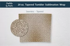 Beige Glitter Sublimation Wrap for 20 oz Tapered Skinny Tumbler