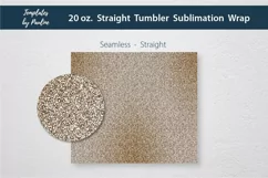 Beige Glitter Sublimation Wrap for 20 oz Straight Skinny Tumbler