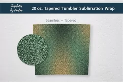 Beige Green Glitter Sublimation Wrap for 20 oz tapered Skinny Tumbler